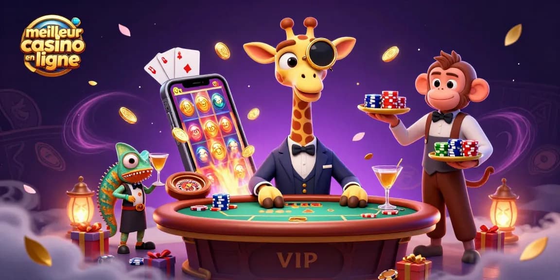 Gagnez en vous amusant avec le meilleur casino en ligne grâce à cette illustration dynamique de jeu.