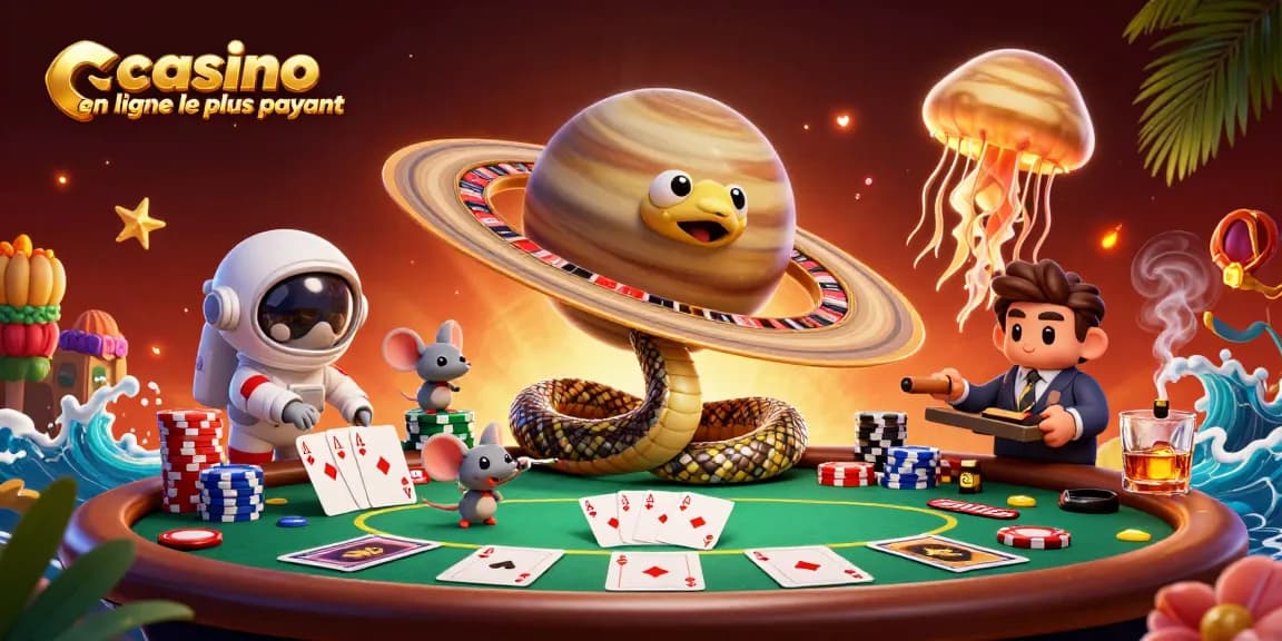 Pariez sur le casino en ligne le plus payant avec un serpent cosmique, des astronautes, et une méduse dorée.