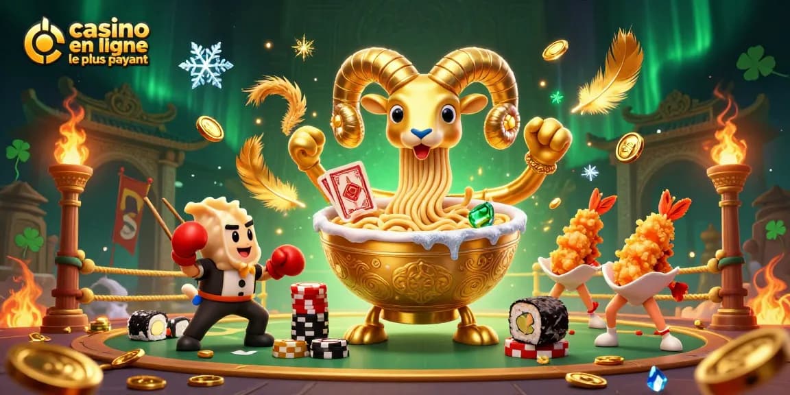 Illustration dynamique représentant le casino en ligne le plus payant avec des personnages jouant aux cartes et empilant des jetons.