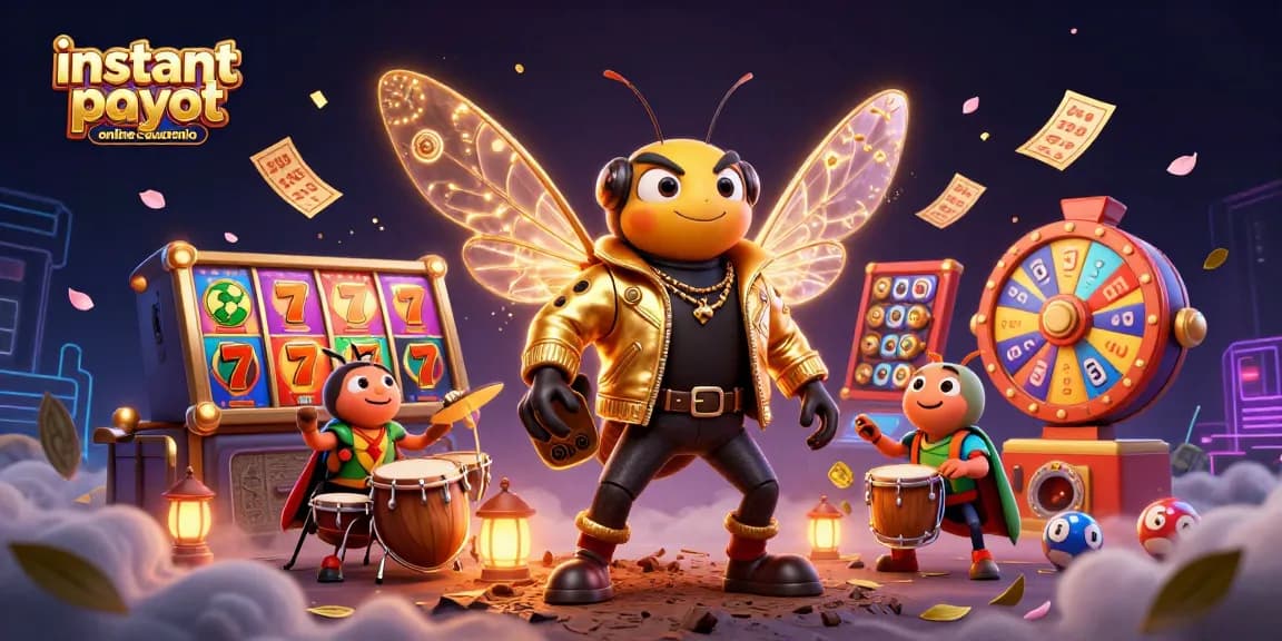 Experience instant payout online casino Australia with lively 3D casino-themed scene filled with characters and action.