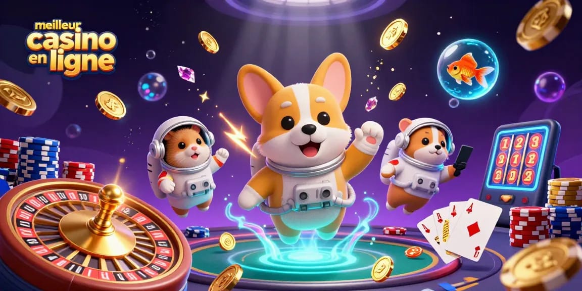 Jouez au meilleur casino en ligne avec des personnages de jeux amusants et des éléments de casino.
