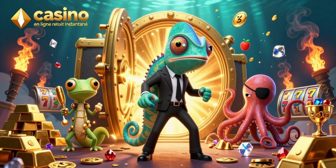 Plongez dans l'univers du casino en ligne retrait instantané avec des trésors riches et des personnages colorés.