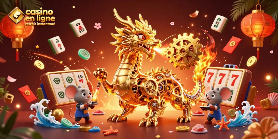 Le dragon doré du casino en ligne retrait instantané illumine un monde de jeux de chance.