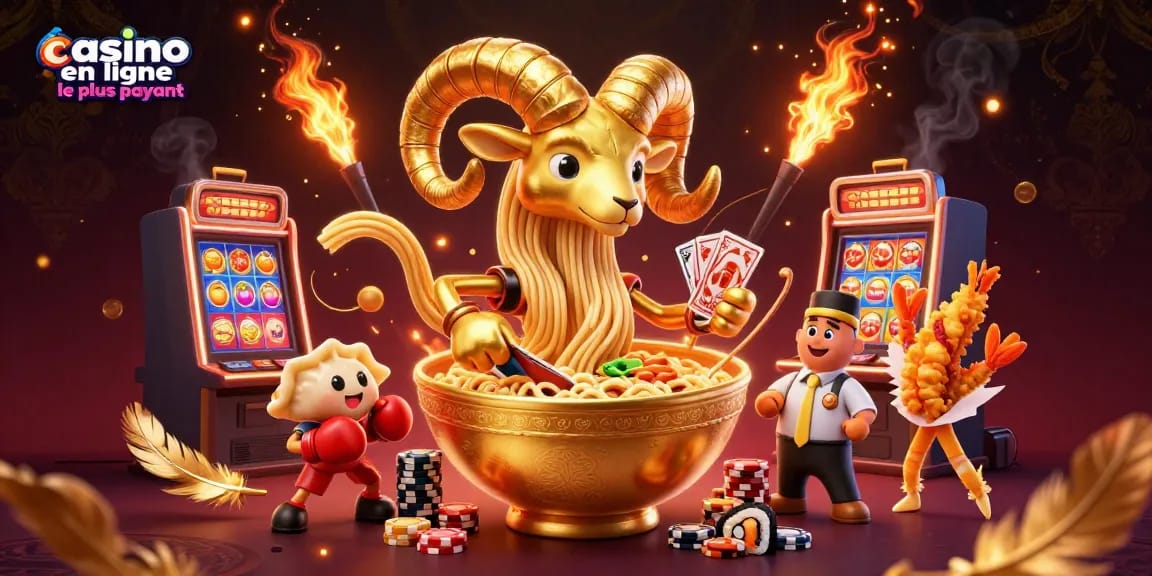 Illustration dynamique représentant "casino en ligne le plus payant" avec des personnages de casino ludiques.