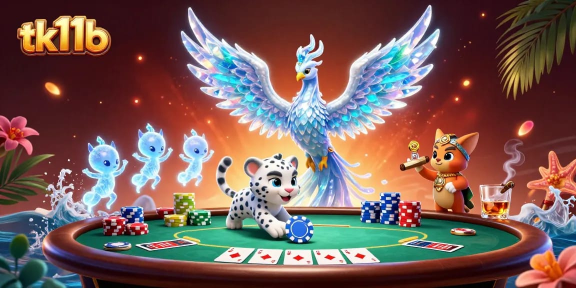Engage with thrilling poker action featuring tk11b’s mesmerizing characters and dynamic casino elements.