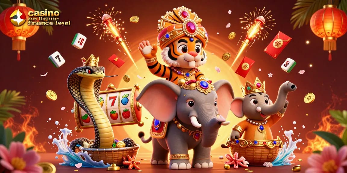 Vivez l'univers du casino en ligne France légal avec une scène colorée illustrant le jeu et la chance.