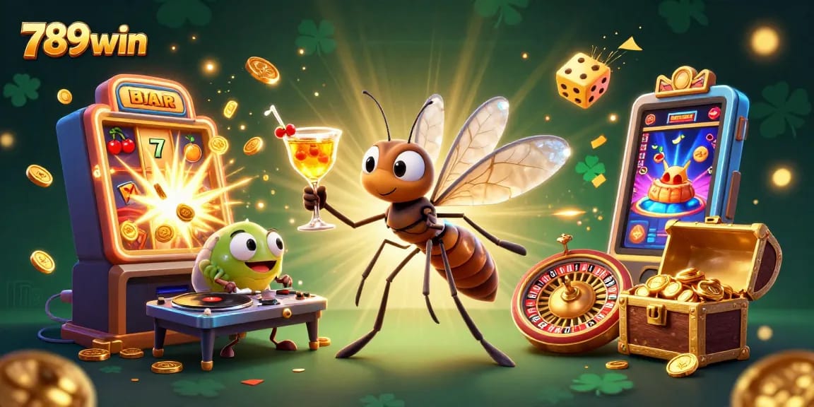 Experience thrilling gameplay with 789win in a vibrant casino-themed illustration featuring dynamic characters and rich visuals.