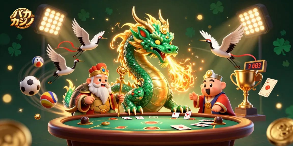 バカラ カジノのゲームプレイを表現する、豊富で色彩豊かなビジュアル。
