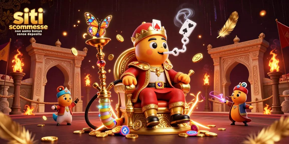 Giocare ai siti scommesse non AAMS bonus senza deposito in un'illustrazione accattivante di un brulicante divertimento.