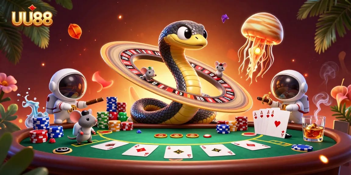 Experience thrilling bets with UU88 in a dynamic cosmic casino setting.