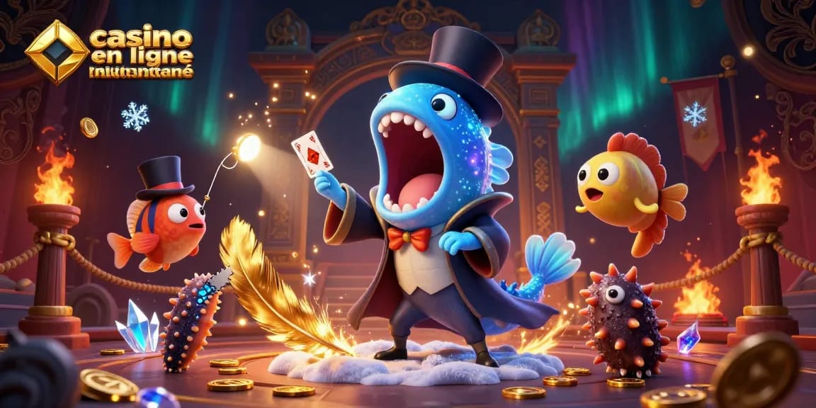 Plongez dans l'univers du casino en ligne retrait instantané avec un spectacle de magie sous-marine captivant.