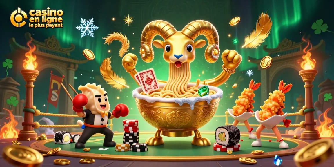 Illustration dynamique représentant le casino en ligne le plus payant avec des personnages jouant aux cartes et empilant des jetons.