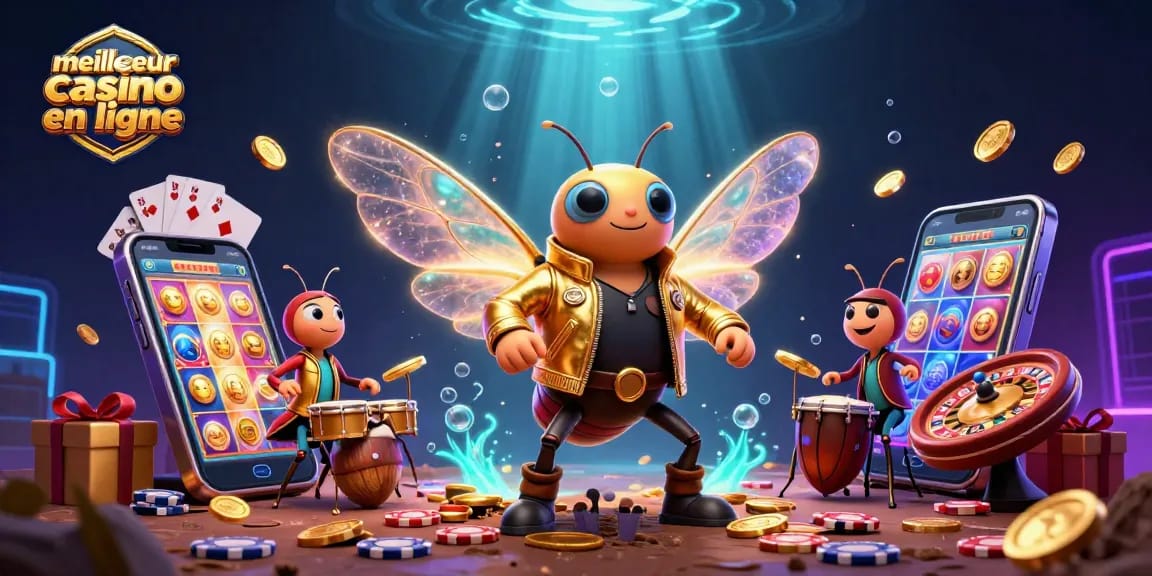 Gagnez avec le meilleur casino en ligne grâce à cette incroyable illustration de jeu dynamique.