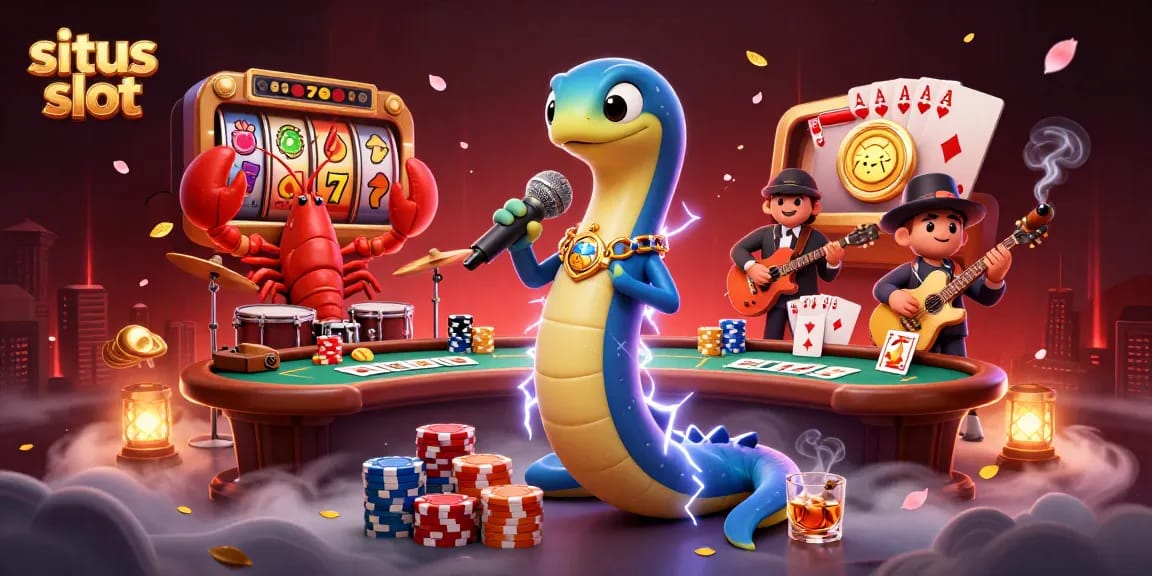 Experience thrilling slot gaming at situs slot with vibrant underwater characters performing live.