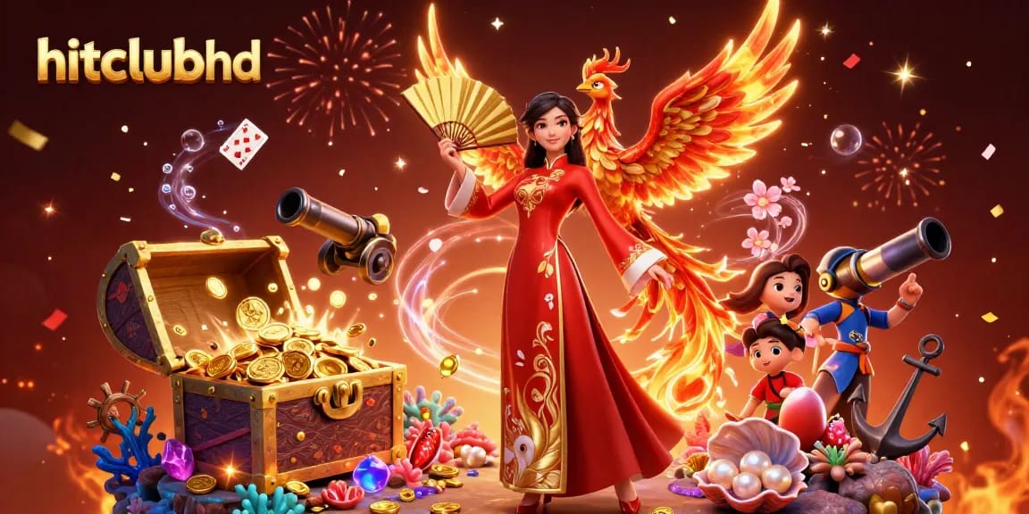 Engage in the exciting world of hitclubhd with a vibrant casino-themed illustration packed with action.