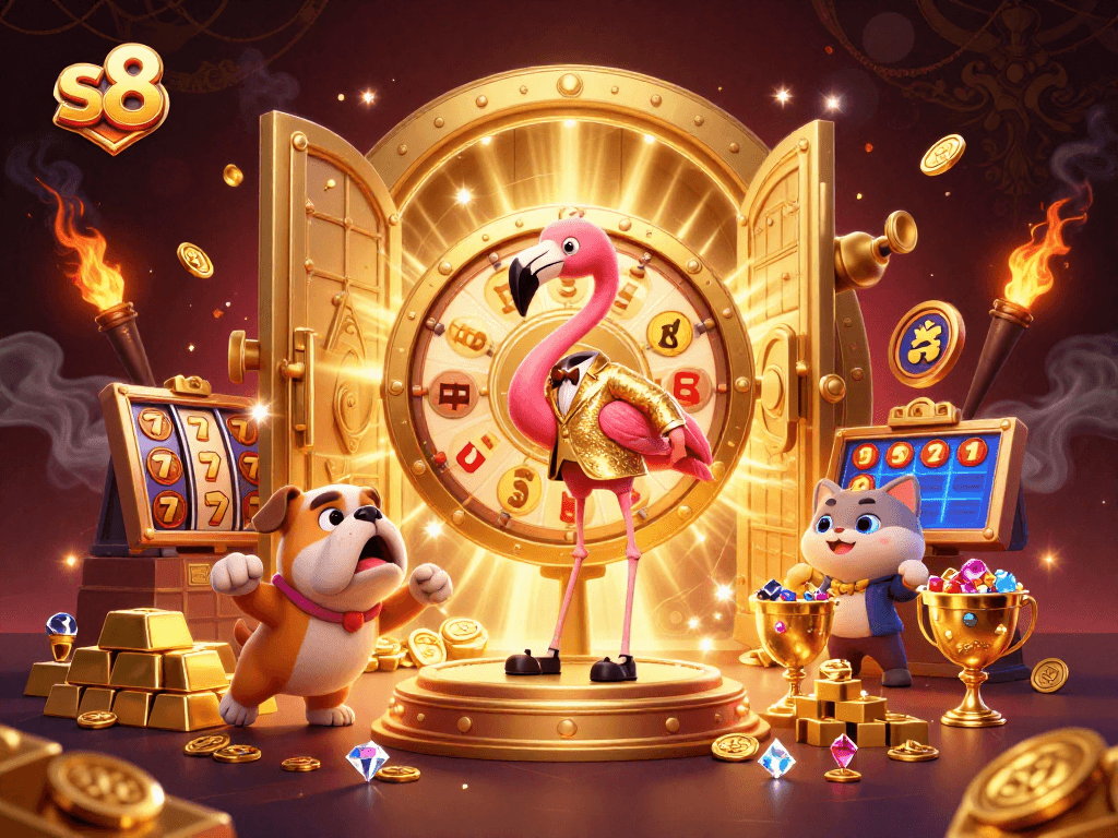 Spin the prize wheel at s8 for a chance to win big in a vibrant casino atmosphere.