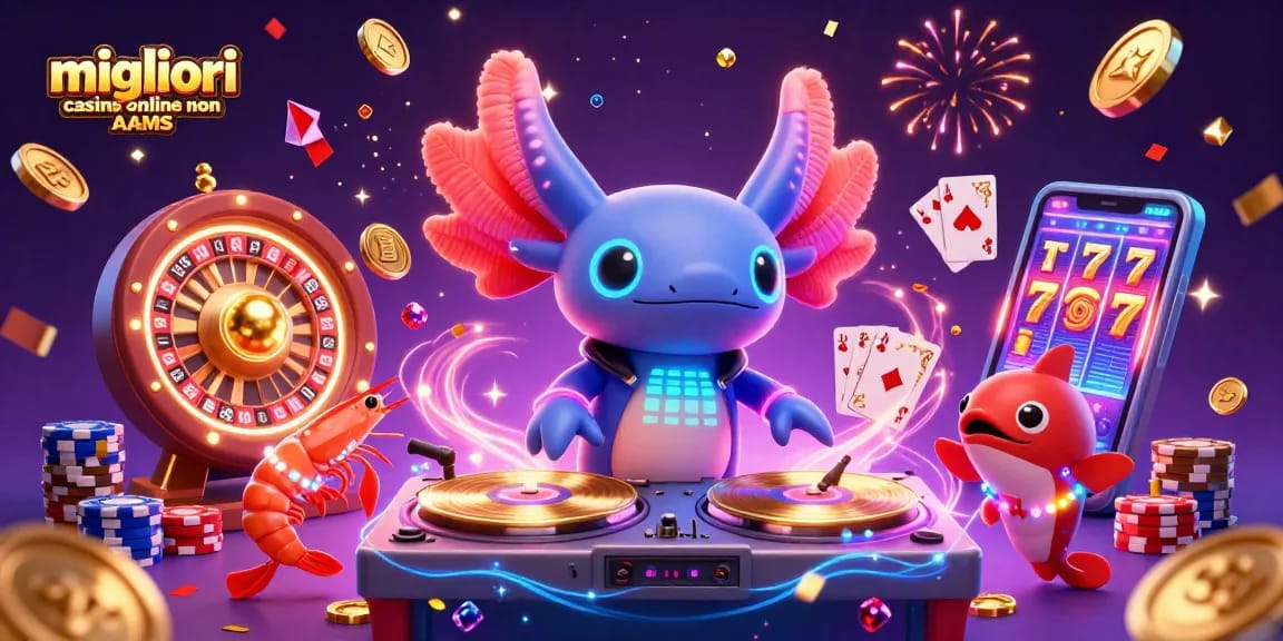 Scopri i migliori casino online non AAMS attraverso questa illustrazione ricca di elementi e azione.