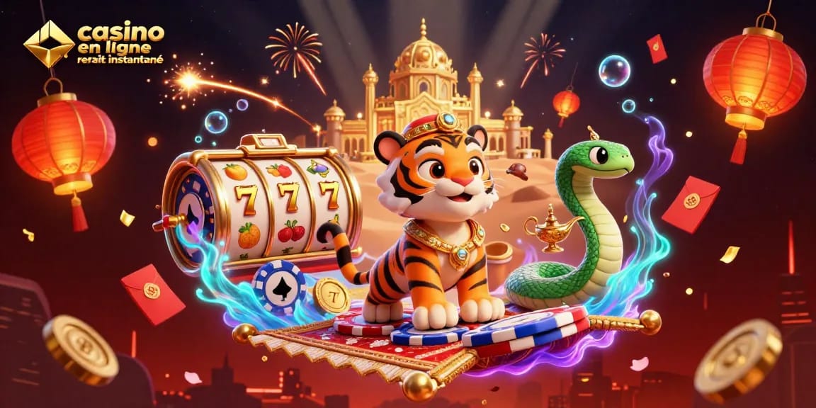 Découvrez les options de casino en ligne retrait instantané avec un sultan sur tapis volant entouré de chances et de jeux.