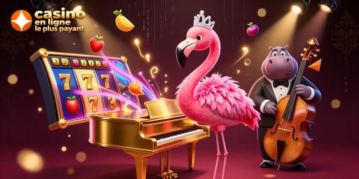 Découvrez un casino en ligne le plus payant avec un flamant rose chanteur et un hippopotame bassiste éblouissant.