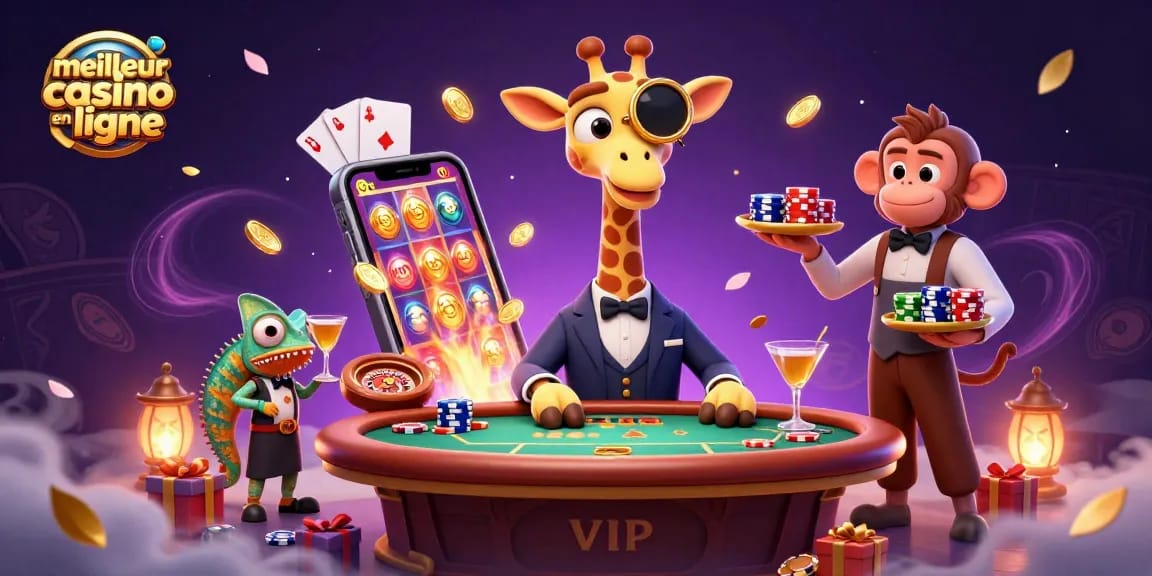 Gagnez en vous amusant avec le meilleur casino en ligne grâce à cette illustration dynamique de jeu.
