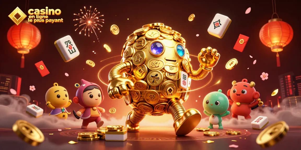 Gagnez avec le casino en ligne le plus payant grâce à une illustration dynamique de jeux de chance.