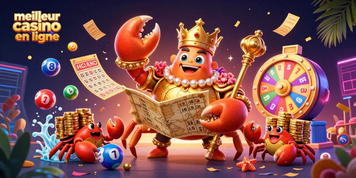 Découvrez les jeux au meilleur casino en ligne grâce à une illustration riche et colorée des activités de jeu.