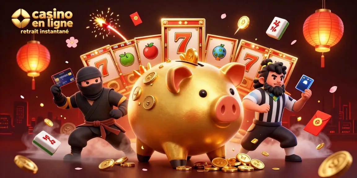 Jouer à casino en ligne retrait instantané avec un cochon d'or et des éléments riches