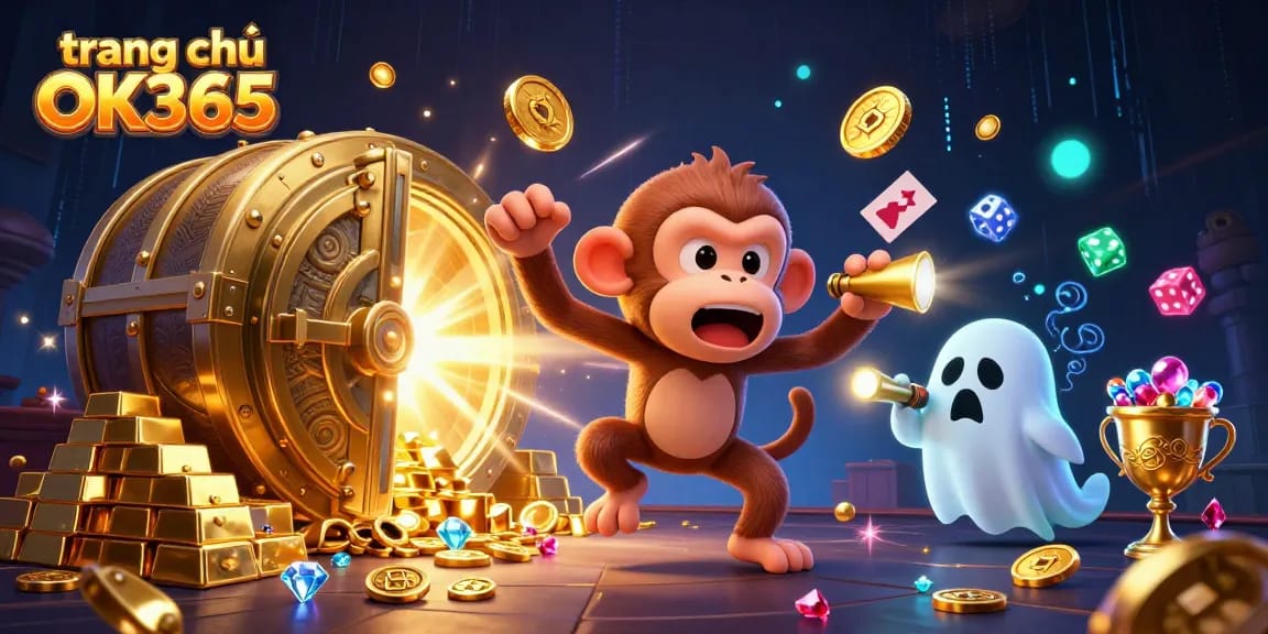 Engage with the thrilling experience of trang chủ OK365 in a haunted casino setting with exciting game elements.