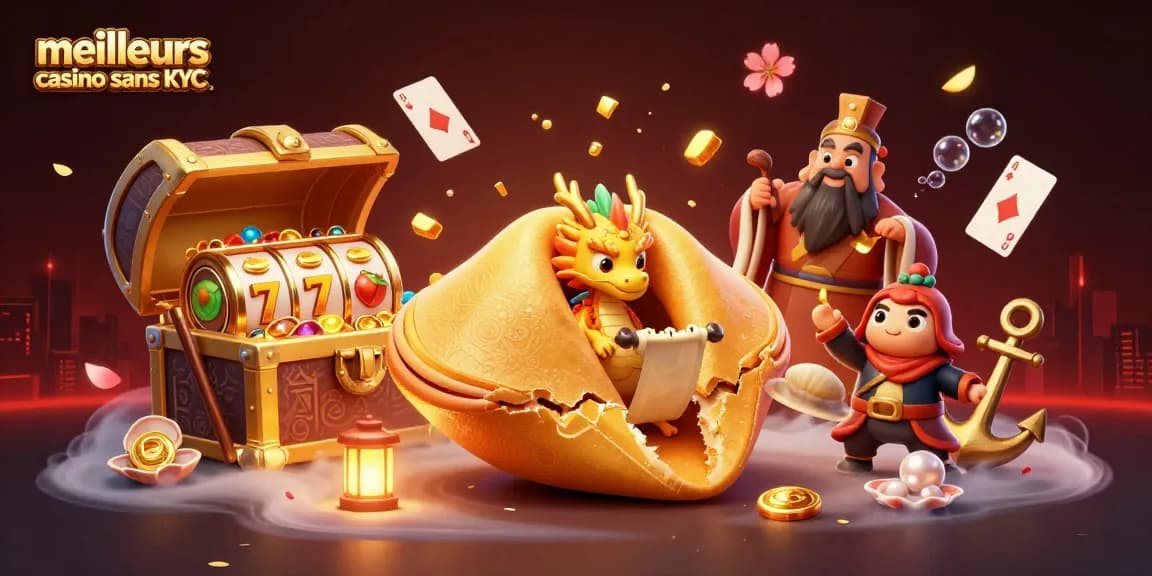 Meilleurs casino sans KYC : Illuminez vos gains autour d'un cookie de fortune magique.