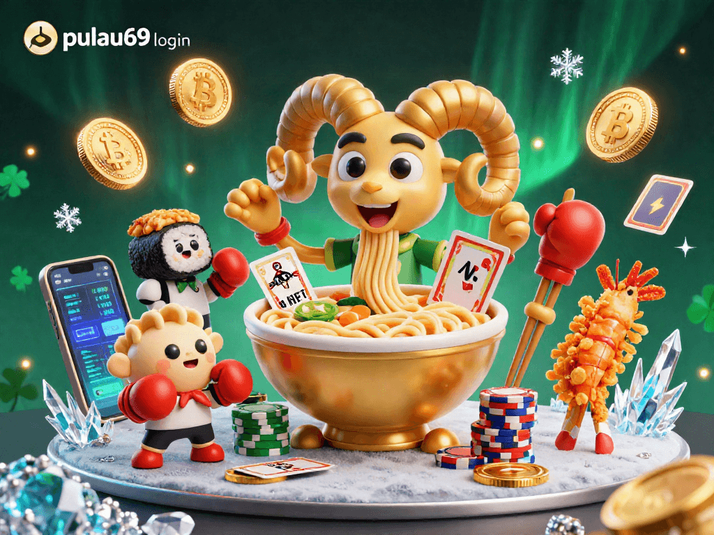 Engage in exciting gameplay with pulau69 login surrounded by vibrant casino characters and elements.