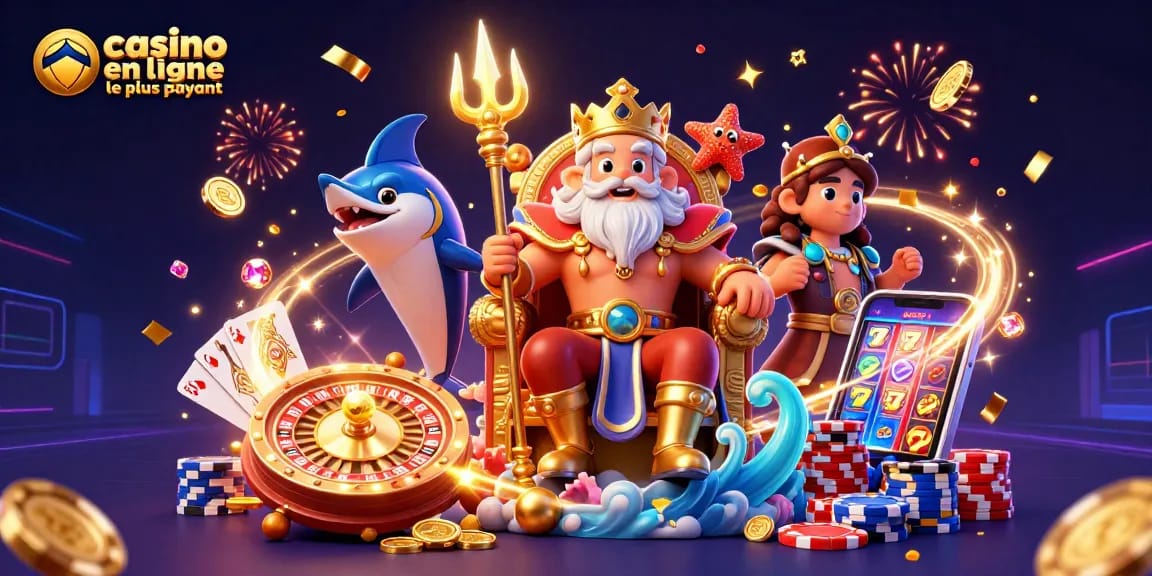 Des jeux riches au casino en ligne le plus payant avec Neptune, samouraï et étoiles brillantes