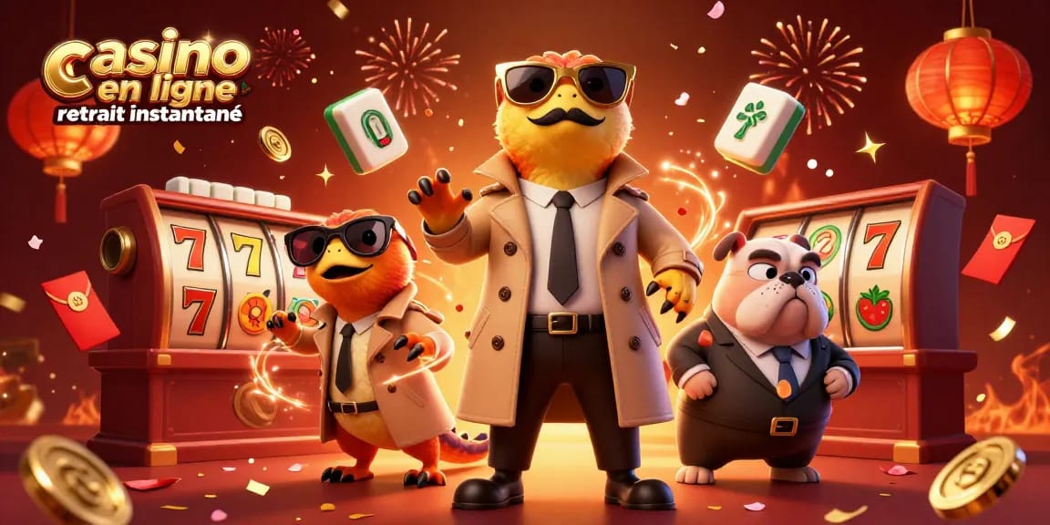 Gagnez avec casino en ligne retrait instantané et découvrez trois raptors en trench-coat à l'entrée d'un casino VIP.