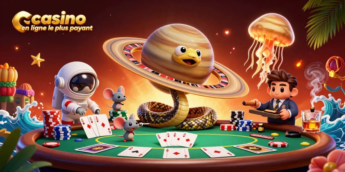Pariez sur le casino en ligne le plus payant avec un serpent cosmique, des astronautes, et une méduse dorée.