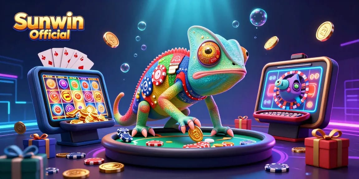 Spin and win at Sunwin Official with a vibrant casino scene featuring unique game elements.