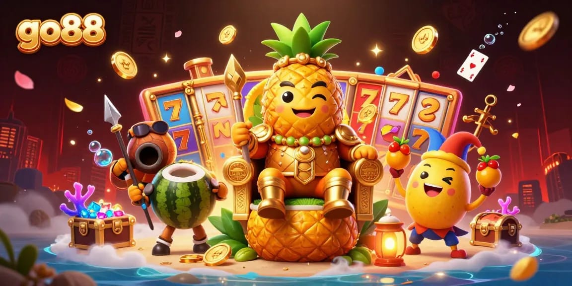Experience exhilarating gaming at go88 with vibrant characters and rich casino elements capturing the fun atmosphere.