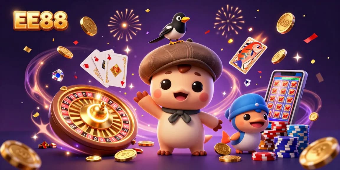 Spin the reels with EE88 for exciting wins in vibrant casino scene full of gems and treasures.