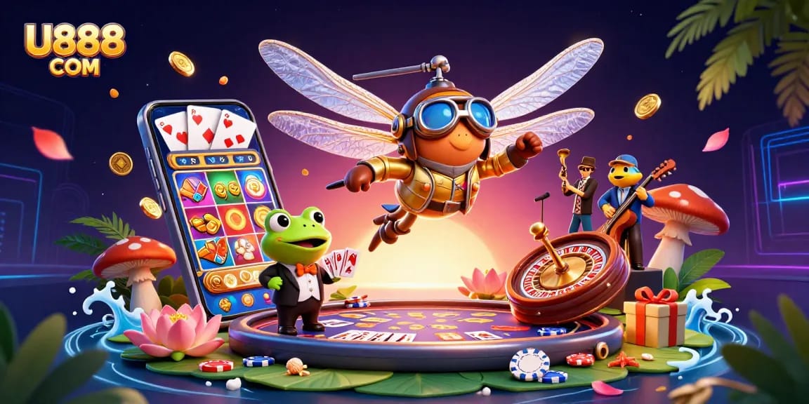 Engage with U888 COM's thrilling casino experience through a vibrant 3D cartoon world of games.