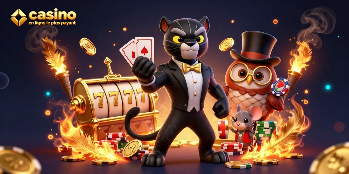 Gagnez avec les stratégies du casino en ligne le plus payant tout en jouant avec une panthère élégante et des amis.