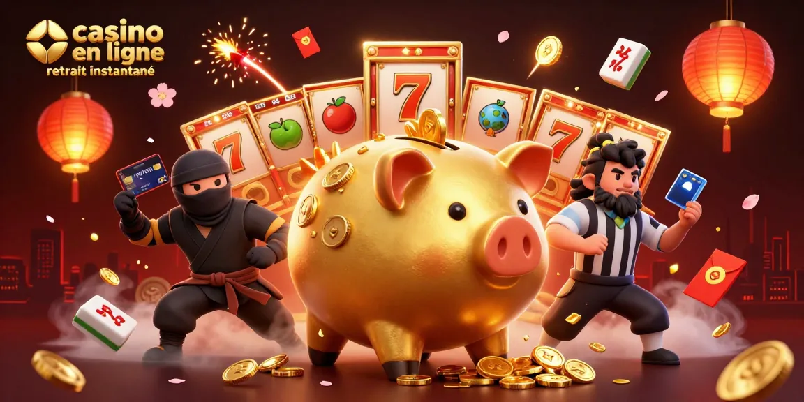 Jouer à casino en ligne retrait instantané avec un cochon d'or et des éléments riches