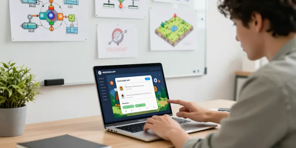 Developer enhancing user experience on the ROKOK88 link interface in a modern workspace.