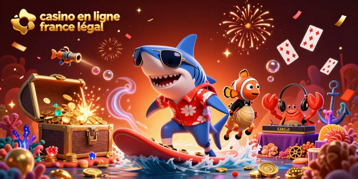 Jouer à des jeux de casino en ligne légal en France avec des personnages animés dans un océan d'or.