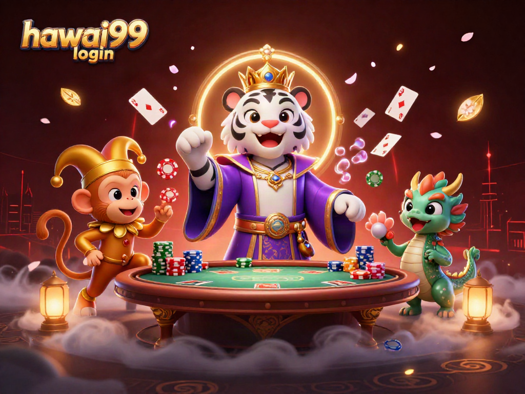 Experience exciting gameplay with hawai99 login at an immersive casino themed illustration.