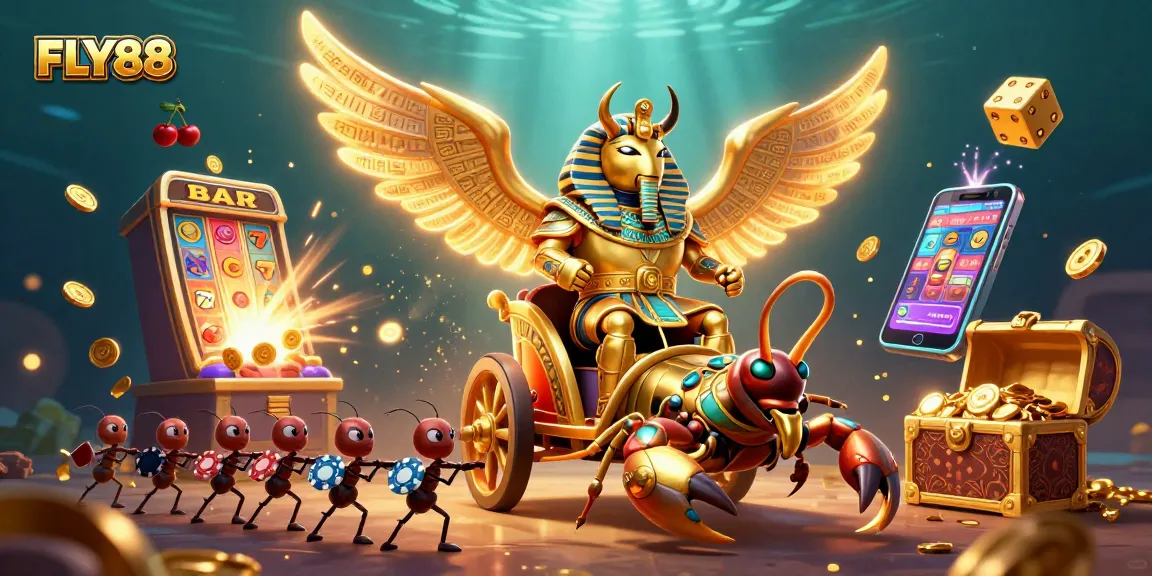 Experience exciting wins with FLY88’s vibrant casino adventures featuring cartoon characters and dynamic elements.