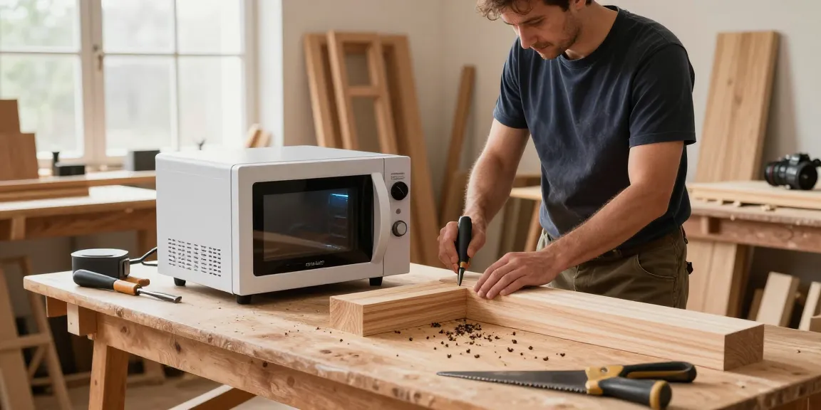 Shashel microwave treatment in a woodworking workshop eliminating wood-boring insects safely.