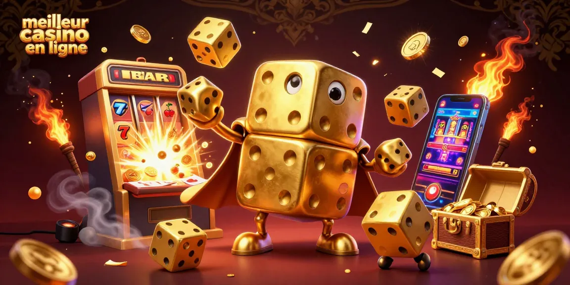 Visualisez le meilleur casino en ligne avec une illustration 3D vibrante et riche en détails.