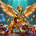 Engage in thrilling gameplay at vn168 with vivid scenes of gambling excitement, featuring 3D characters and crypto visuals.