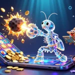 Jouer au poker en ligne avec une illustration 3D captivante de samouraïs et pièces d'or
