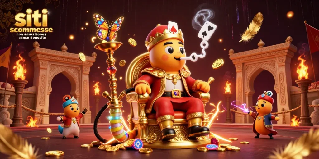 Giocare ai siti scommesse non AAMS bonus senza deposito in un'illustrazione accattivante di un brulicante divertimento.