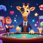 Gioca alle slot non AAMS con stile, giraffa e valet nel casinò, simboli vivaci e giochi arcade insieme.