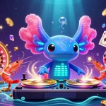 Scopri i migliori casinò online mentre il DJ axolotl suona con granchi danzanti e animazioni di gioco vibranti.
